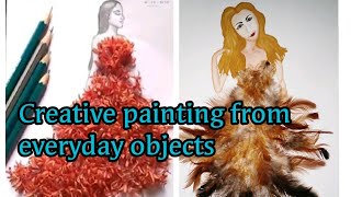 Illustration Art from everyday objects/ creative painting