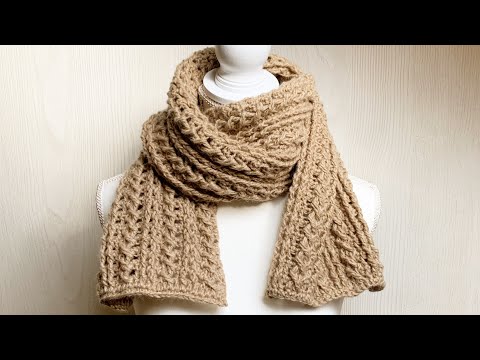 [Easy] How to crochet a chic scarf