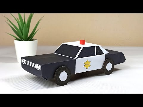 Origami Papercraft 1970s Police Car