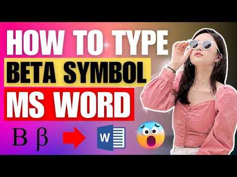 How to Type the Beta Symbol in MS Word