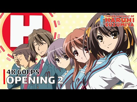 The Melancholy of Haruhi Suzumiya - Opening 2 【Super Driver】 4K 60FPS Creditless | CC