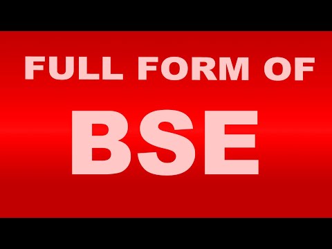 Full Form of BSE| What is BSE Full Form | BSE Abbreviation