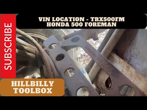 How to find your VIN locations for a Honda 500 Foreman - TRX500FM