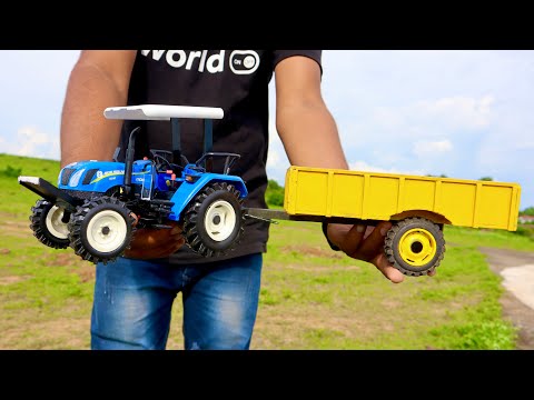 The Big Rc Tractor+trolley Unboxing | Die Cast Model with Remote Control #rajminitoy