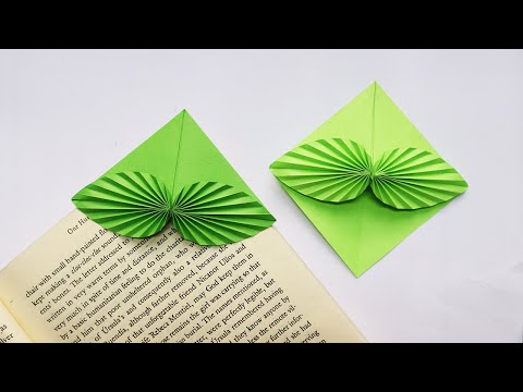 Origami Leaf Bookmark Corner🔖Easy Paper Leaf Bookmark🍃Crafts for School