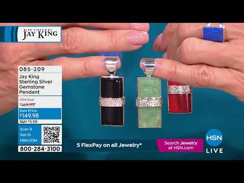 Jay King Sterling Silver Denim Lapis Rectangular Pendant