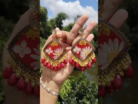 Resin Red Jhumkey♥️✨ #yoursuchana #resinjhumka #resinjewelry #shortsfeed #viralshort #jhumkas