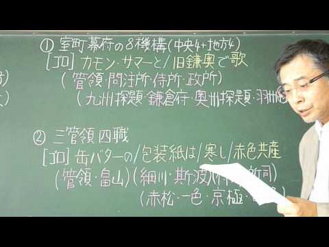 語呂合わせ日本史〈ゴロテマ〉40(中世12/室町機構)