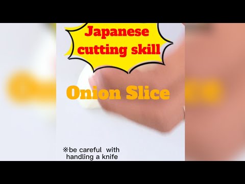 🔪Japanese cooking knife skill🔪Onion Slice🧅How to cut veges very thin