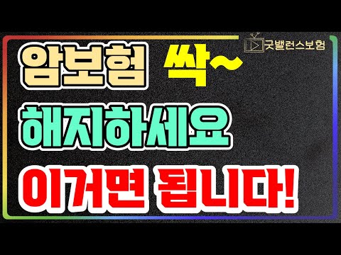 암진단비 암치료비 다 필요 없습니다. 이거 하나면 충분합니다.