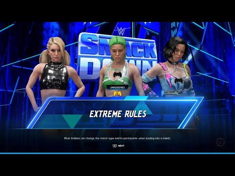 WWE 2K24 AWA Friday night smackdown: DMD vs Stephanie vs Emily