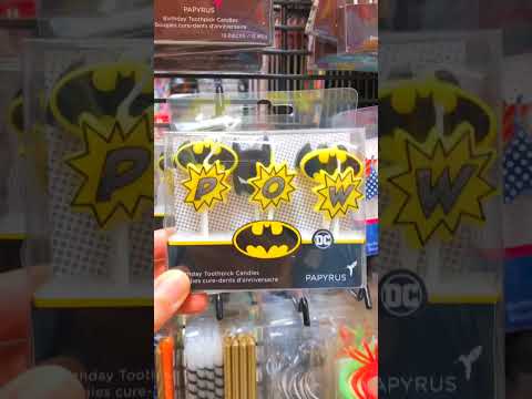 birthday candle shopping | batman wonder woman balloons