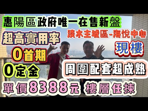 惠陽區政府唯一新盤 曾經地鐵口物業？【淡水主城-海悅中心】0首期 0定金現樓∣單價8388元 樓層任揀∣84-92方3房超高實用率∣周圍配套超成熟∣地標旁！#惠陽#淡水