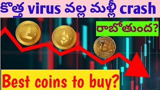 Cryptocurrency crash is coming? New HMPV viRussia will effect crypto. .best coins to buy. .