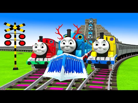 【踏切アニメ】あぶない電車 3 TRAIN Thomas 🚍 Fumikiri 3D Railroad Crossing Animation #1