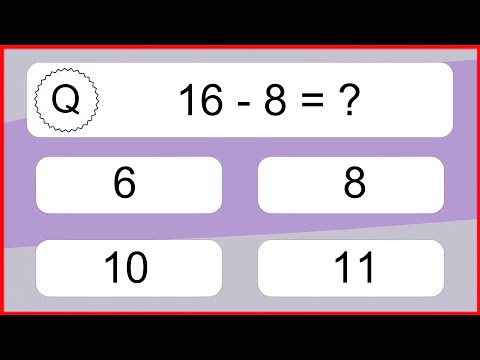 20 Subtraction Quiz Exercises for Kids: Numbers Up to 20