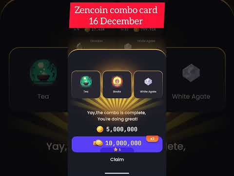 ZENCOIN 16 DECEMBER COMBO CARD