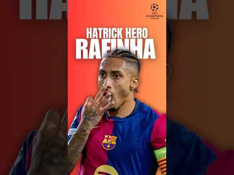 Hatrick hero Raphinha #championsleague #barcelona #raphinha #nicowilliams