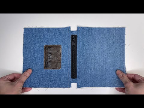 ❤️ I sewed this for my sister from Old Denim Zipper Pouch Bag as a Gifts || Easy to Make ❤️