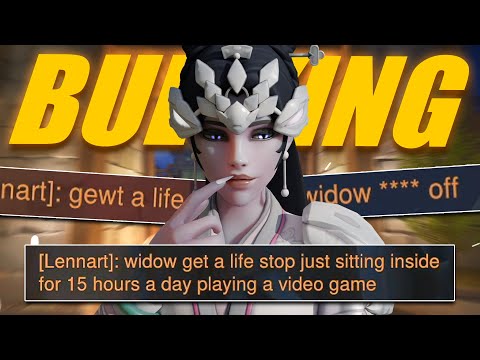 Bullying a toxic enemy by spawn killing her with Widowmaker - Overwatch 2