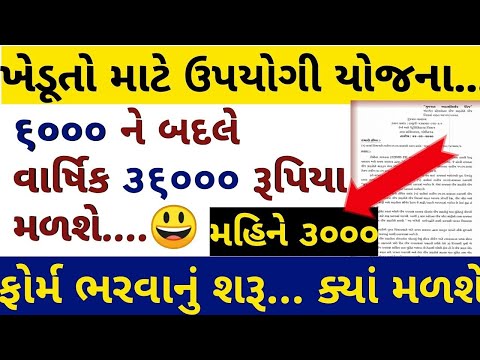 ખેડૂતો માટે નવી યોજના 36000 ની સહાય|હાલ ચાલુ યોજના।pm kishan yojana/khedut sahay/ sarkari yojana2024