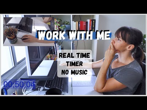 WORK WITH ME REAL TIME - 60 minutes, with timer, no music, no break | Work session | Study with me