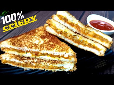 Crispy Aloo Sandwich Recipe | Potato Sandwich | Kids Snack Recipe