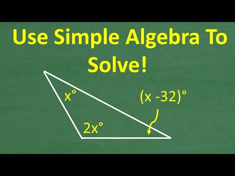 Find the 3 missing angles in the triangle  - Geometry Triangle Practice Problem