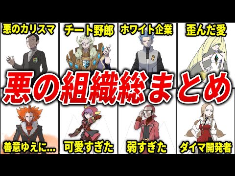 ポケモンの闇が深い悪の組織を徹底解説【総集編】