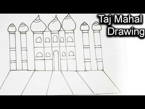 See How To Draw The Taj Mahal | Taj Mahal Drawing | Drawing Tutorial Episode 8 | Rupkothar Golpo