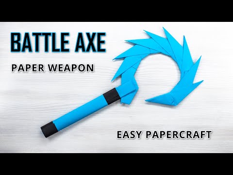 Making a Paper Model of a Japanese Battle Ax with Spikes