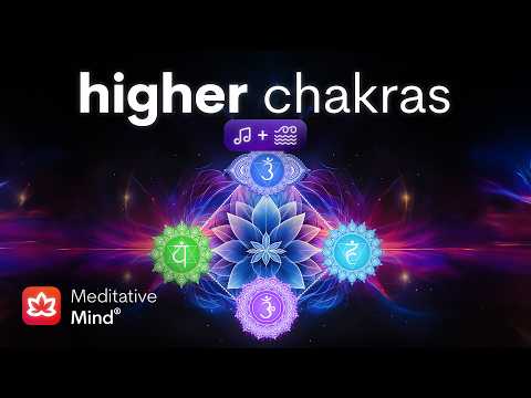 HIGHER CHAKRAS Healing Vibrations + Ocean Waves | Pineal Gland Activation/Open Third Eye/Heal Heart