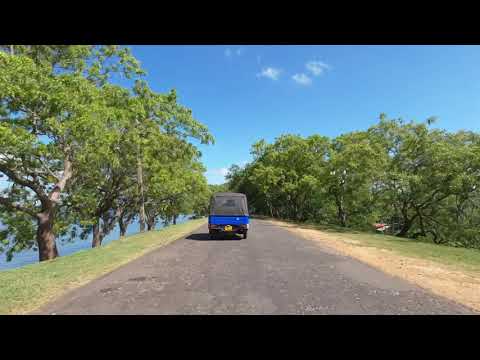 Driving on Kalawewa  Lake Bund, Sri Lanka | Travel Video | Travel Guide | SKY Travel