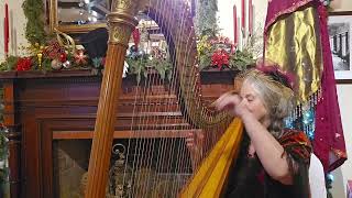 "Silent Night on Pedal Harp | Live at The Casements Gala | Christmas Elegance"