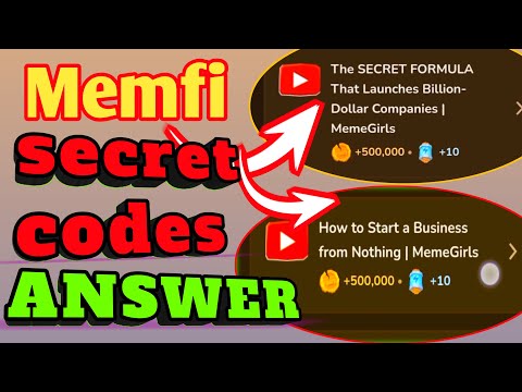 Memfi video code answer|The secret formula that launches billion-dollar companies|How to start busis