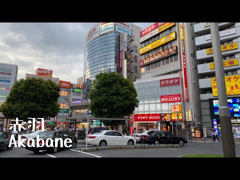 4K a-Walk&Ride around in Akabane Tokyo (PM) 東京 北区 赤羽 (夕方)