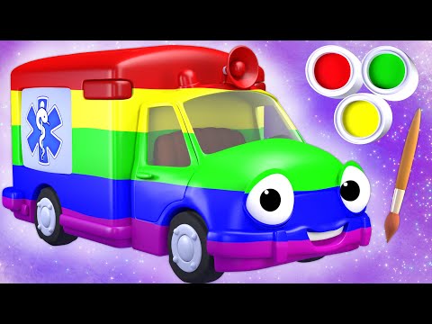 🎨🚨 Learn Colors with Ambulance Painting - Panda Bo Finger Family & Nursery Rhymes for Kids