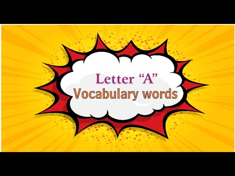 English vocabulary words with pictures | Educational video | Letter A |