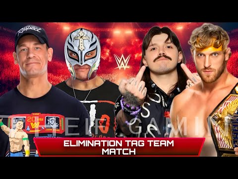 WWE 2K24 • Elimination Tag Team Match - John Cena Rey Mysterio VS Dominik Mysterio Logan Paul | WWE