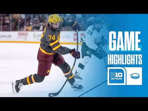 Michigan State at Minnesota | Highlights | Big Ten Hockey | 12/14/2024