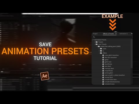 save animation presets in ONE CLICK - after effects tutorial