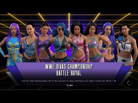 WWE 2K22, AWA wrestling: 8 women battle royal for the WWE Divas championship