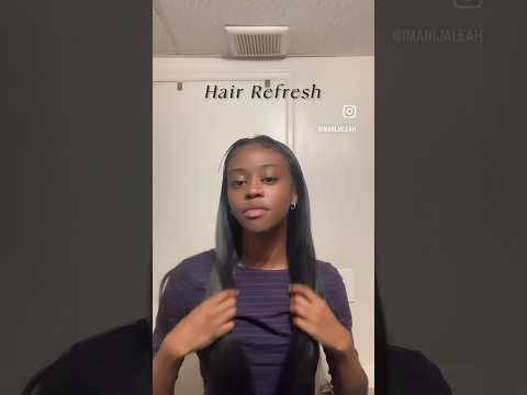 How To Refresh Sew-In With Leaveout💇🏾‍♀️ || #hairrefresh #sewin #hairtutorial #hairmaintenance