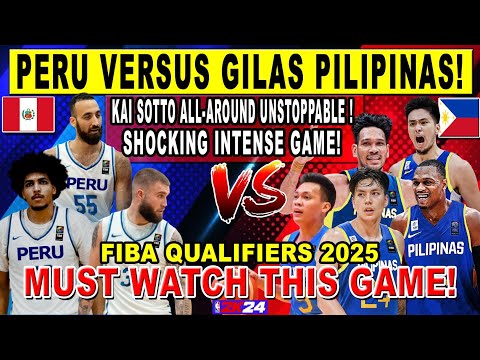 GILAS PILIPINAS vs PERU - Kai Sotto Hindi Mapigilan sa ilalim! FIBA Qualifiers 2k24