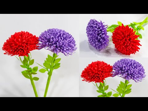 How to make flowers with paper, DIY Paper flowers - Flower making from paper