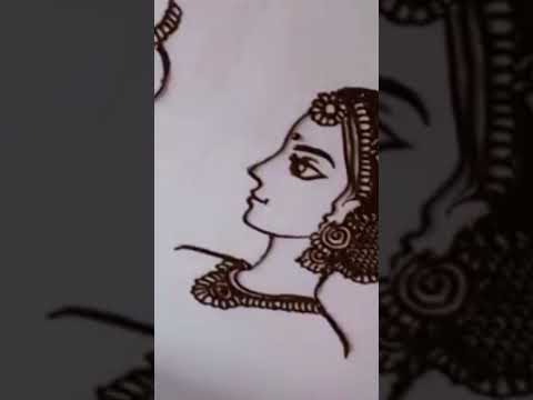 Dulhan mehandi design |dulhan kaise banaye |how to draw bride |dulahan mehandi ❣️✨💯