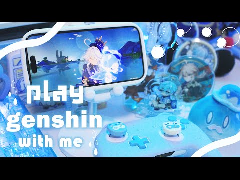 【play with me】💙 原神 💙/ iPhoneで日課を進める25分【genshin impact】25 min of game play（jp dub）iPhone14Pro