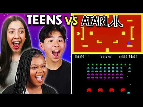 Teens Play Retro Games For The First Time! (Atari)