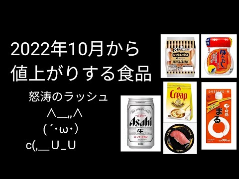 値上げラッシュ！10月から値上がりする食品｜インフレ食糧危機【バブニュース】