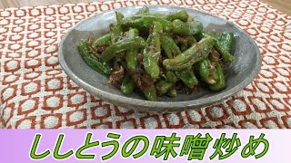 【レシピ】簡単！ししとうの味噌炒め